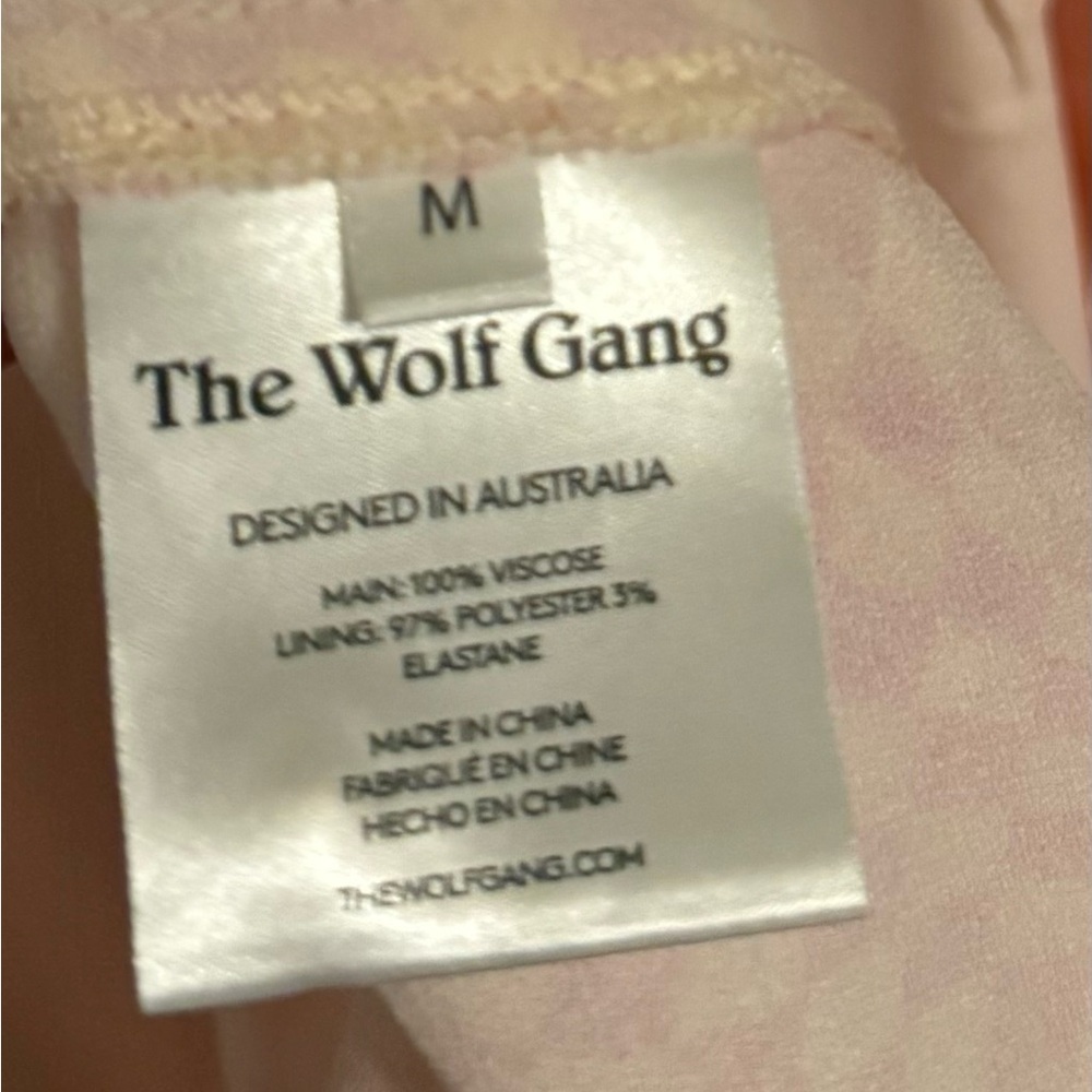 The Wolf Gang Keyhole Mini Dress Pink Cutout Long Sleeve NWT M Event Easter - Picture 4 of 8